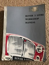 Rover 3 Litre Mk1 1a Mk11 Coupe Saloon Workshop Manual Classic Car