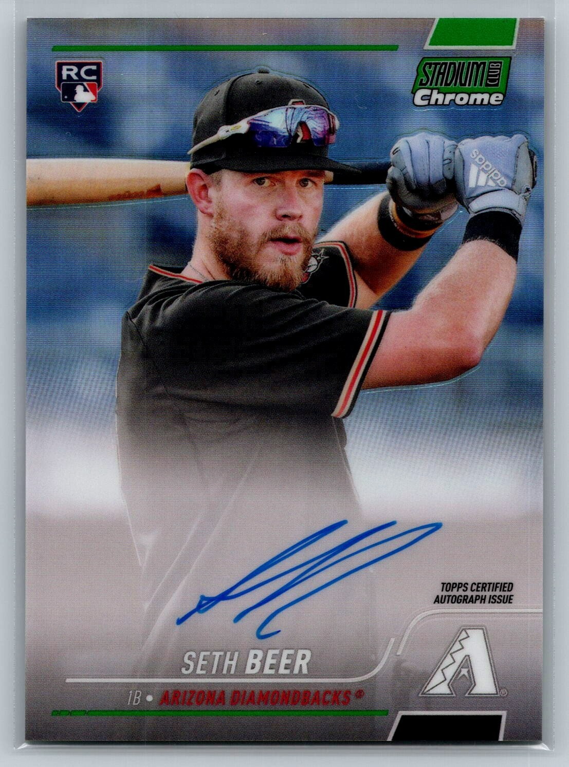 2022 Topps Stadium Club Chrome Seth Beer Diamondbacks Green Refractor ...