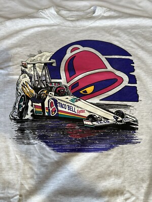 Vintage Hanes Beefy-T Taco Bell Express Drag Racing Tee Shirt