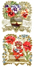 two early 20th century die cut valentines