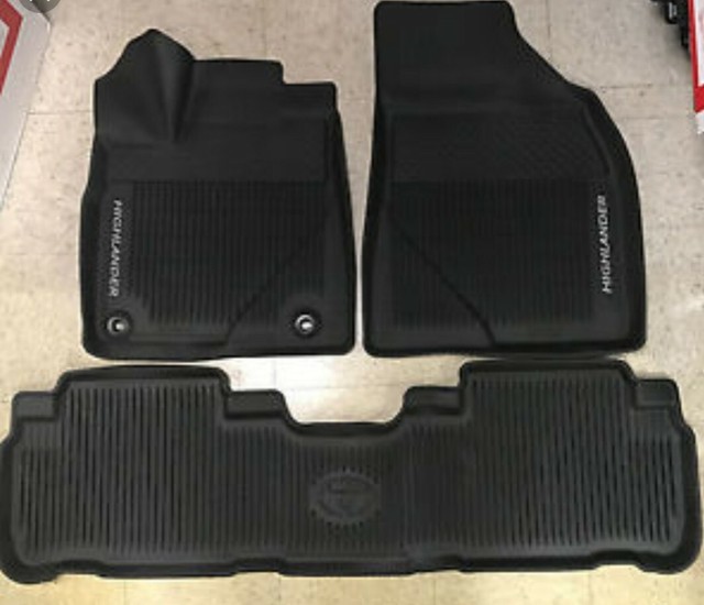 20142019 Toyota Highlander 3PC OEM All Weather Floor Liners Mats PT908