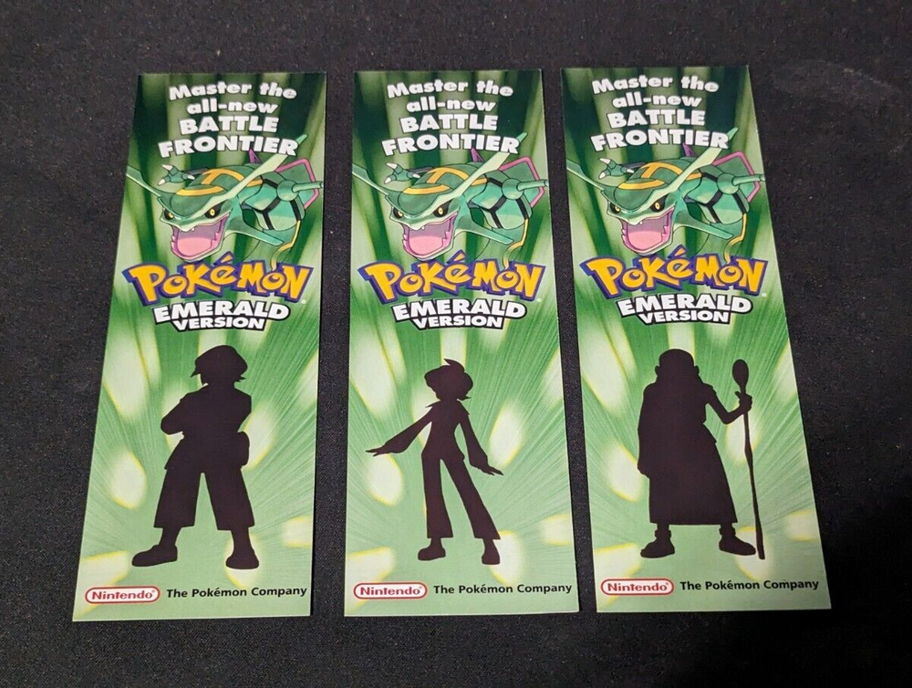 Pokemon Emerald Version Promo Bookmark Set - GBA GameBoy Advance - 2005 NEW