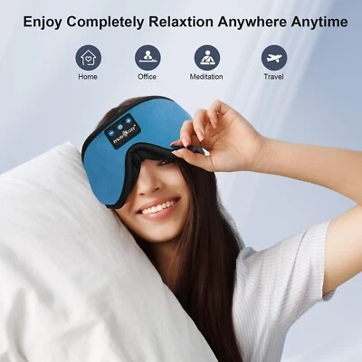 Maschera per dormire Bluetooth, Cuffie per dormire 3D Musicozy aggiornate masche