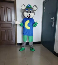 Adult Chuck E.Cheese Mascot Costume Suits Cartoon Character Halloween Party