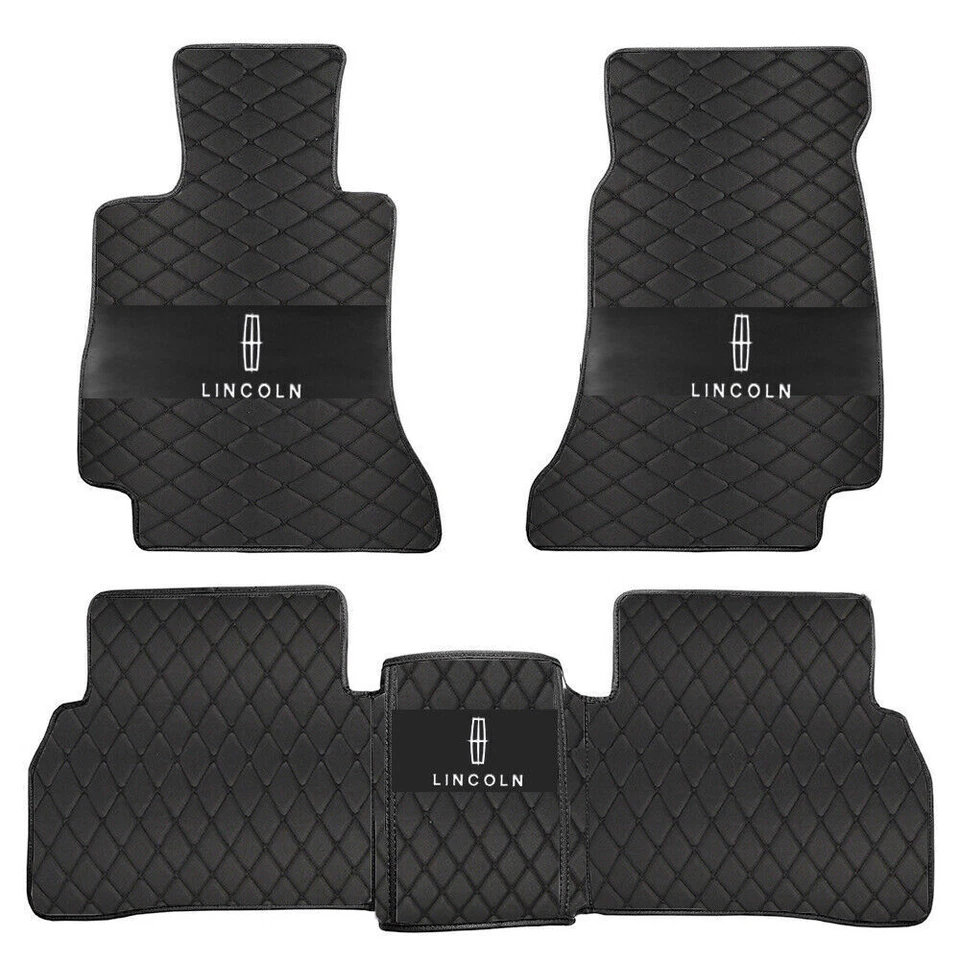 Leather Car Floor Mats For Lincoln MKZ 2007-2020 Custom Carpets Cargo Liners New Foto 4 de 4
