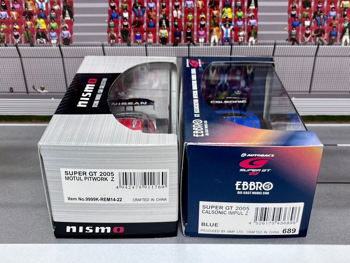 EBBRO 1/43 Super GT500 2005 CALSONIC IMPUL Z No. 12, NISMO MOTUL Z