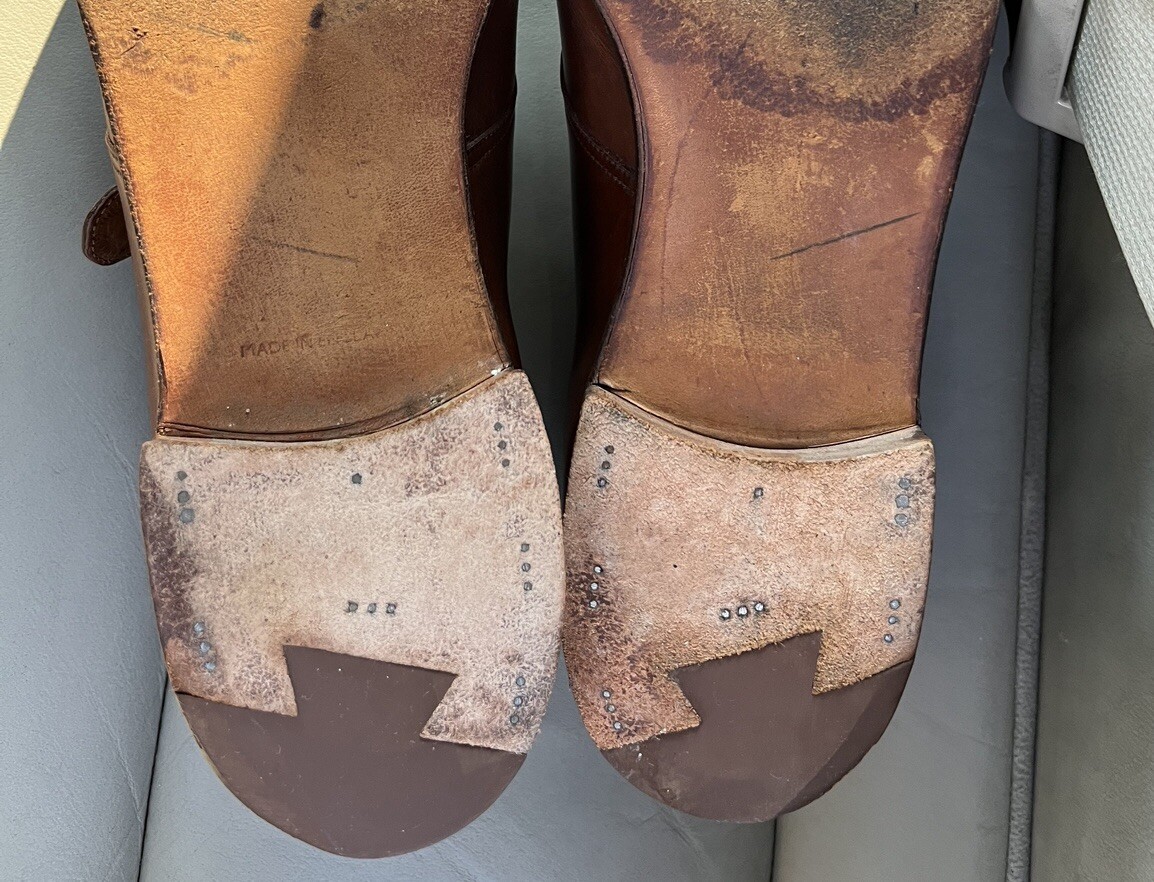 Edward Green X Brooks Brothers Chestnut Leather Single Monk Strap Sz US