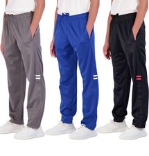3 Pack Boys Active Tricot Sweatpants Track Pant Basketball Athletic Fashion T...