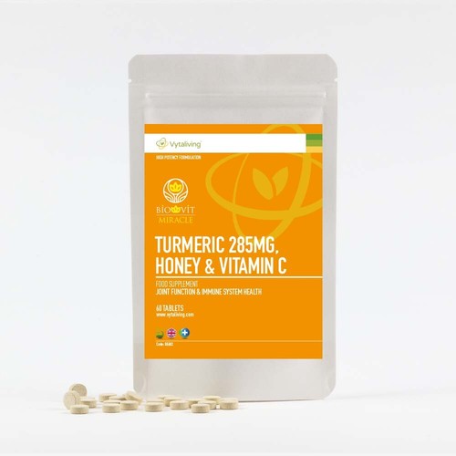 Turmeric & Honey With vitamin c, Immune Health, Vegetarian 60 tablets