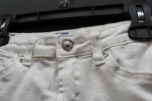 7 For All Mankind Girls White Flat Front 5 Pocket Stretch Casual Chino Shorts 6 - Picture 5 of 11