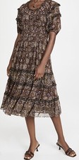 NWT Authentic Ulla Johnson “Naysa “ In Noir Patchwork Dress Size 4 US $795