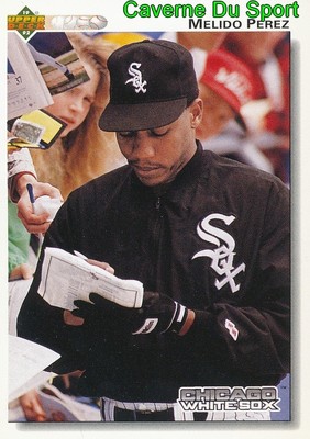 190 MELIDO PEREZ CHICAGO WHITE SOX BASEBALL CARD UPPER DECK 1992