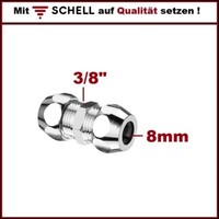 "Schell Doppel Verschraubung Gerade FüR Kupferrohre Ø 8Mm Ag 3/8\" Verbinder"