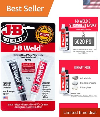 Versatile 2 oz Steel Reinforced Epoxy: Durable Repairs for Multiple Surfaces