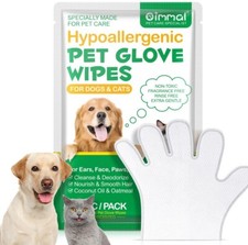 CATS & DOGS PET GROOMING WET GLOVE Wipes Wash Free Cleaning Soothing Nourishing