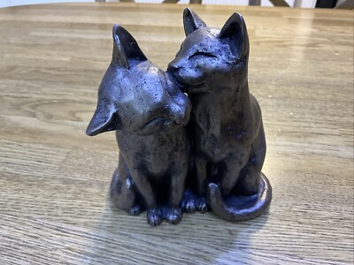 Cat Friends Forever (Yum Yum & Friend) Bronze Harz Skulptur