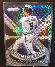 2021 Panini Prizm Baseball Illumination Freddie Freeman Power Plaid Prizm IL9/75