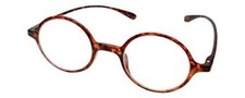 Calabria 721 Flexies SUPER LIGHTWEIGHT Round Reading Glasses Tortoise 0.75