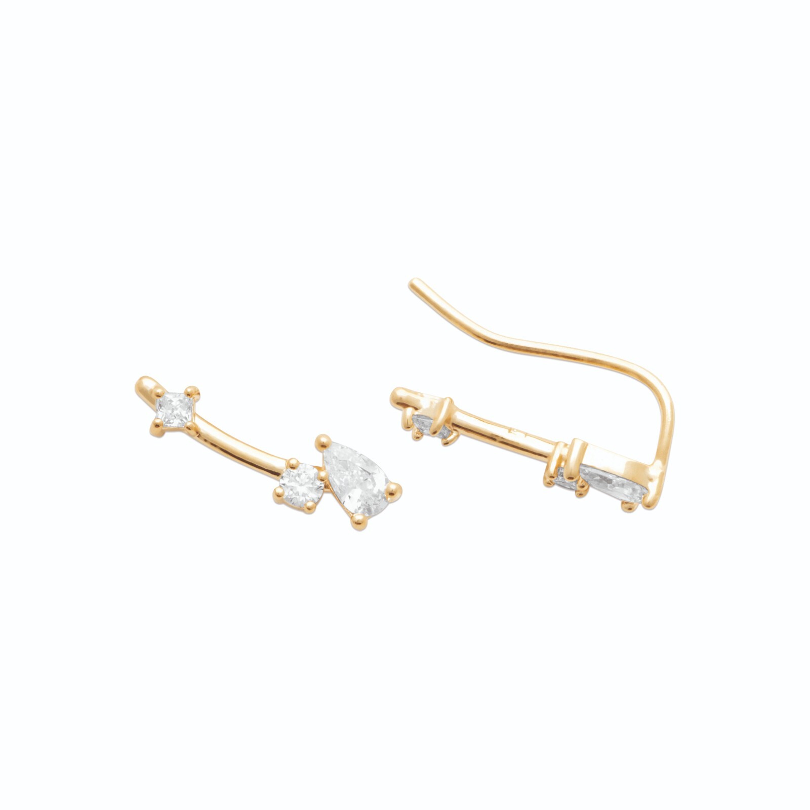 Boucles d'oreilles lobe plaqué or et zirconium pour illuminer vos tenues du quotidien