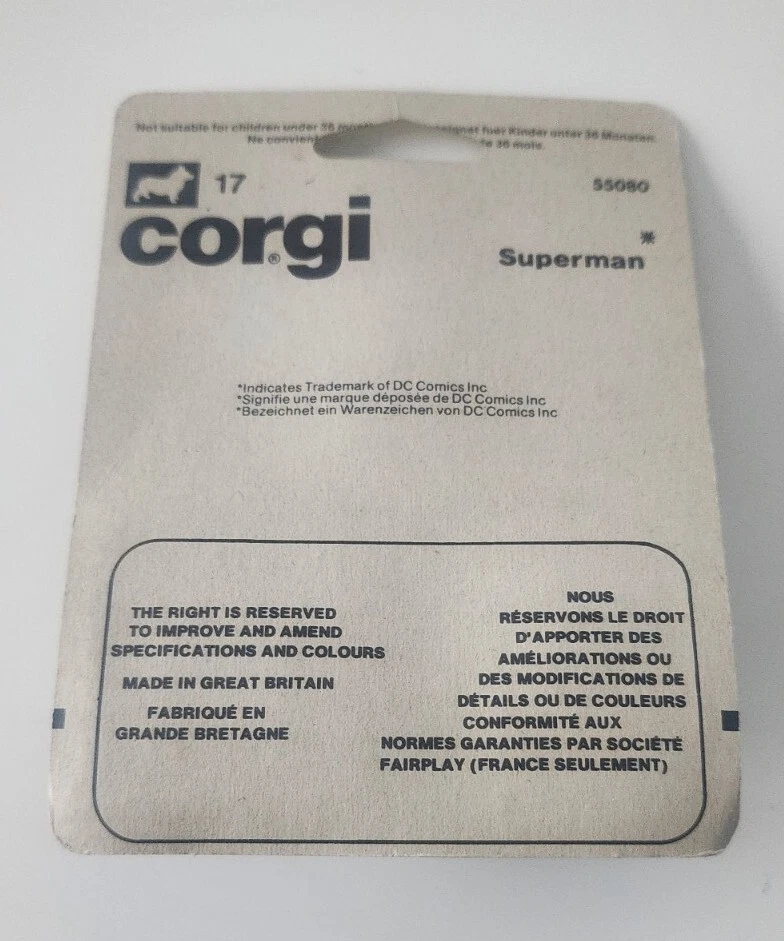 Vintage 1979 British Corgi Metropolis Superman Buick Police Car New Sealed - Image 4 of 4