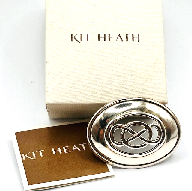 Vintage KIT HEATH Celtic Knot 925 Sterling Silver Brooch