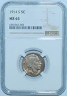 1914 S NGC MS63 Buffalo Nickel