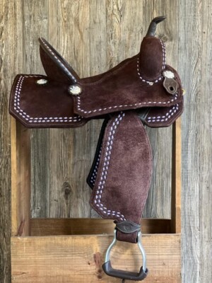 Western Barrel Racing Horse Saddle Premium Leather  with tack set 10'' to 18' in