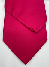 VESUVIO NAPOLI Men  s 100 Polyester Tie  Pocket Square  Magenta  NEW 