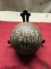 Authentic 10 lb Civil War Confederate Cannonball Marked “CS 1863 T. Fisher NC”