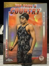 2024 Topps Chrome Katie Grimes 24/50 GOLD SSP US Olympic Team