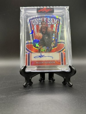 2025 Leaf Metal Independence Day Allen Iverson Die Cut Uncle Sam Autograph 1/1