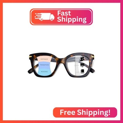 OPTOFENDY Progressive Multifocal Reading Glasses for Women, Oversized Blue Light