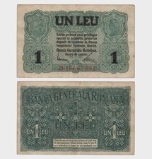 Romania - 1917 - 1 Leu -  F+   #CO8720