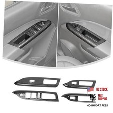 Power Window Switch Panel Covers Trim Compatible with dark wood grain