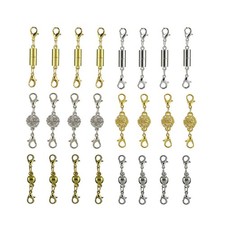 24PCS Magnetic Clasps Lobster Clasp Extender Kit For Jewelry Necklace DIY