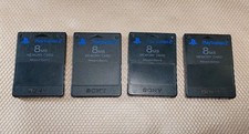 Playstation 2 PS2 Official Black Memory Card Lot x 4 Tested Working