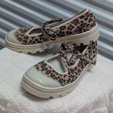 Y2K Grunge Fairy Leopard Mary Janes Vintage Skechers Lug Sole Platform Shoes 7.5