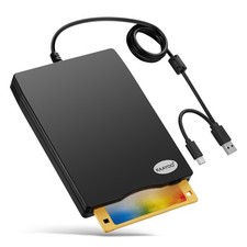 Floppy Disk Reader, External USB 2.0  Type C Disc Black