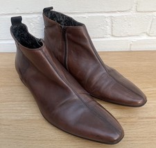 Stivali uomo John Lewis pelle marrone UK 10 44 a punta alla caviglia formali