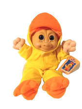 Russ Troll Kidz  Chickee  Plush Doll Yellow Duck Outfit w/ Tag Vintage 1993