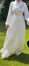 Elegant White Moroccan Caftan Dress