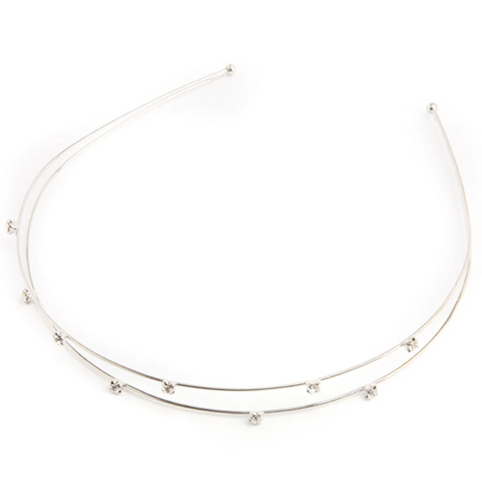 Blumenkind Cerchietto Accessori Per Capelli Matrimonio Diadema Tiara Strass - Immagine 2 di 4