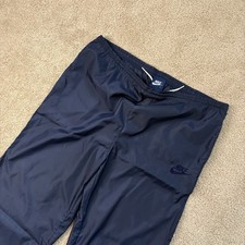 Vintage 80s Nike Track Pants Men s Size Large 100 Nylon Navy Blue