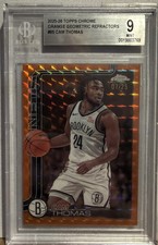2025 Topps Chrome Cameron Thomas Orange Geo Refractor #’d /25 BGS Mint 9