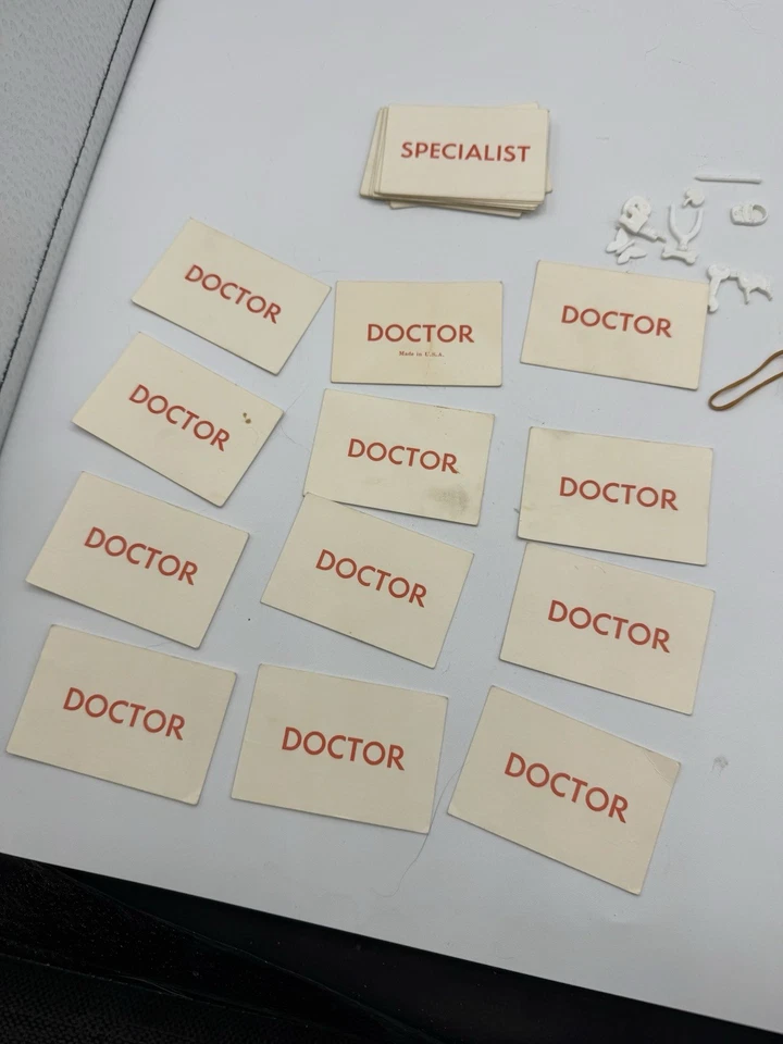 Vintage Milton Bradley Operation Board Game Replacement Pieces Cards Money - Image 2 of 4