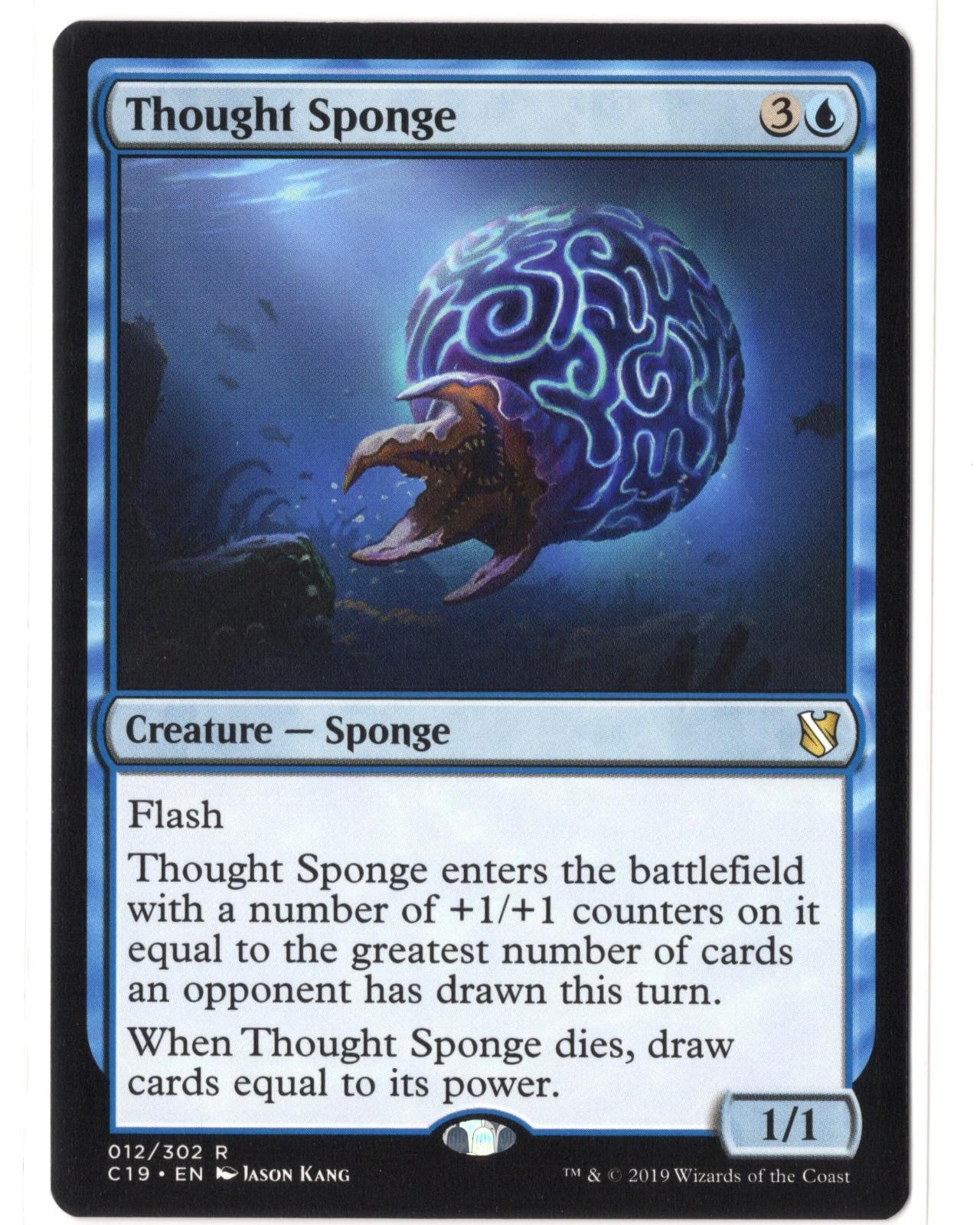 Thought Sponge 12 Regular Rare Commander 2019 Magic: The Gathering LP