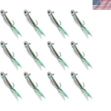 Professional-Grade 12pcs Silverside Minnow Jigs | Versatile Fishing Solution