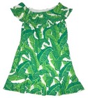Sail to Sable Damen Palmenmuster Blätter Kleid in Grün Weiß Größe 8 Urlaub Strand
