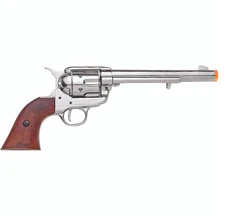 Old West Replica M1873 Nickel Finish Cavalry Single Action Revolver Non-Firing