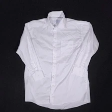 Eton Dress Shirt Mens 48-19 Classic Fit White Long Sleeve Button Up Cotton Twill